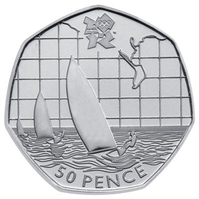 Sailing 50p coin